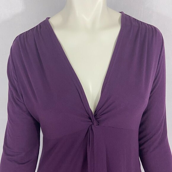 Soft Surroundings Women's Long Sleeve Bouse Top Size M V-Neck Purple NWOT - Picture 3 of 8
